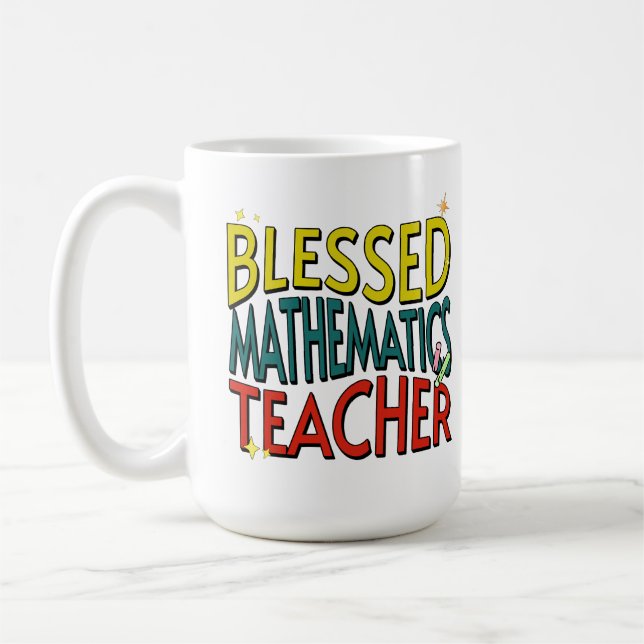 Taza De Café Maestra de Matemáticas Benditas (Izquierda)