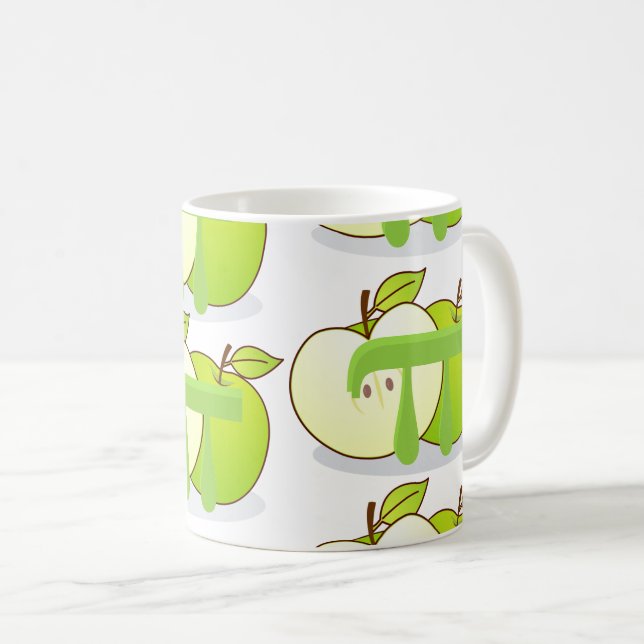 Taza De Café Maestra De Matemáticas Verdes De Apple Pi (Anverso derecho)