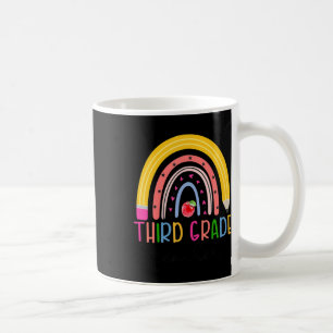 Taza De Café Maestra De Tercer Grado Arcoiris Vuelve A La Escue
