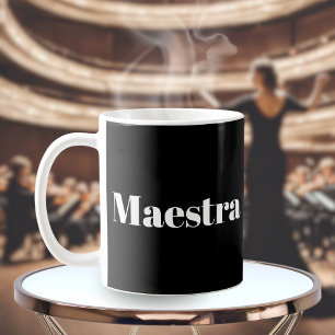 Taza De Café Maestra Directora de Orquesta Pianista Música Temá