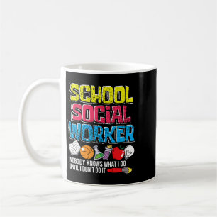 Taza De Café Maestra Empleo Escuela de Trabajador Social Teache