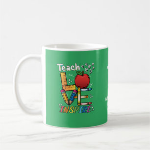 Taza De Café Maestra Escolar Inspire Love Mug
