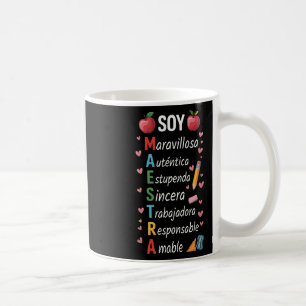 Taza De Café Maestra Española Maestra Bilingüe Maestra