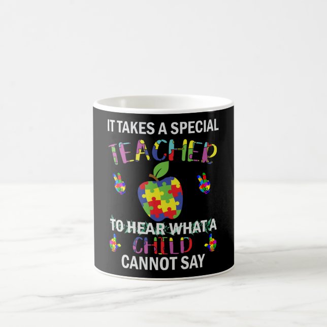 Taza De Café Maestra especial sobre autismo y sensibilización (Centro)