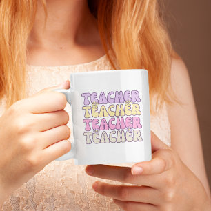 Taza De Café Maestra groovía de Cute Pastel Bold