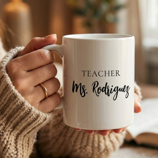 Taza De Café Maestra Minimalista Enfermera Compañera de Trabajo