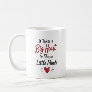 Taza De Café Maestra Personalizada con Corazón Grande 