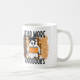 Taza De Café Maestra personalizada de Halloween "Leer más libro