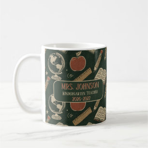 Taza De Café Maestra Personalizada de Pizarra Antigua