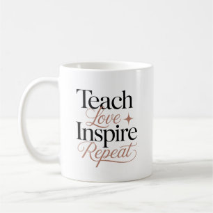 Taza De Café Maestra Personalizada Enseña Ama Inspira Repite 