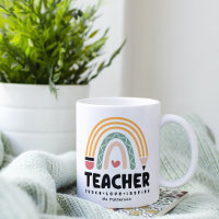 Maestra Personalizada Enseña Amor Inspira Arcoíris