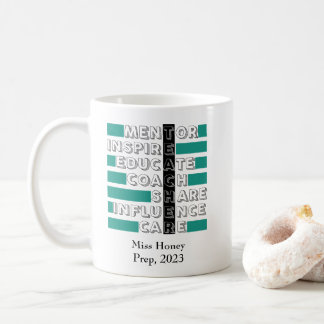Taza De Café Maestra Personalizado Acróstica Mug. Regalo para e