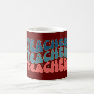 Taza De Café Maestra Retro Colorida