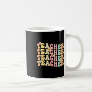 Taza De Café Maestra Retro Groovy Colorida Inspiradora Ck to