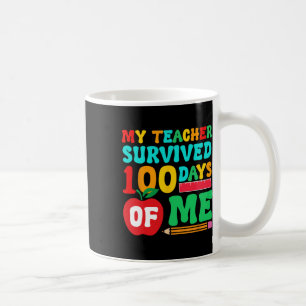 Taza De Café Maestra Sobrevivió 100 Días Estudiante Escuela Láp