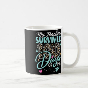 Taza De Café Maestra Sobrevivió A 100 Días De Me Fun School Leo