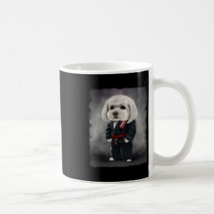 Taza De Café Maestría De Judo Karate De Perro Maltés En Judogi 