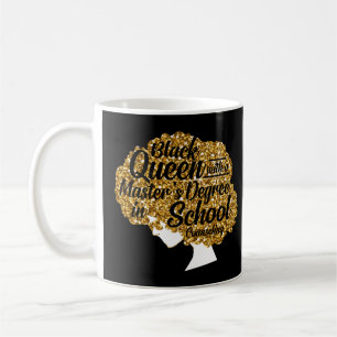 Taza De Café Maestría en Maestría de la Reina Negra MSW de la O