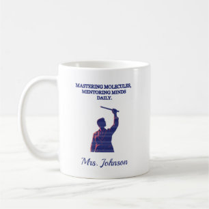 Taza De Café Maestría en Moléculas Mentoría de Mentes Profesor