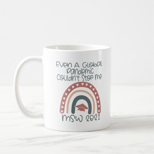 Taza De Café Maestría en Trabajo Social 2021 de MSW Graduación  (Izquierda)