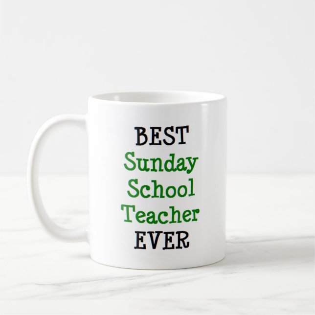 Taza De Café maestro de escuela de domingo, mejor (Izquierda)
