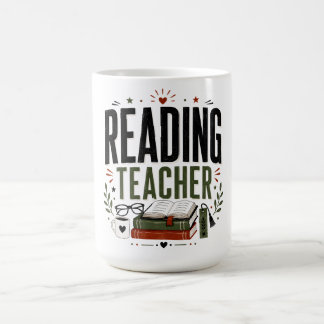 Taza De Café Maestro de Lectura Diseño de Amante de Libros Vint