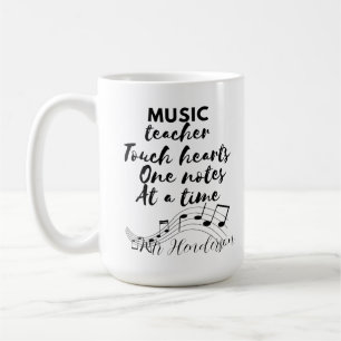 Taza De Café Maestro de música toca el corazón día de agradecim