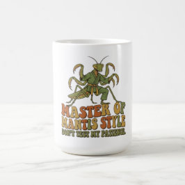 Taza De Café Maestro del Estilo de Karate Mantis Insecto Divert