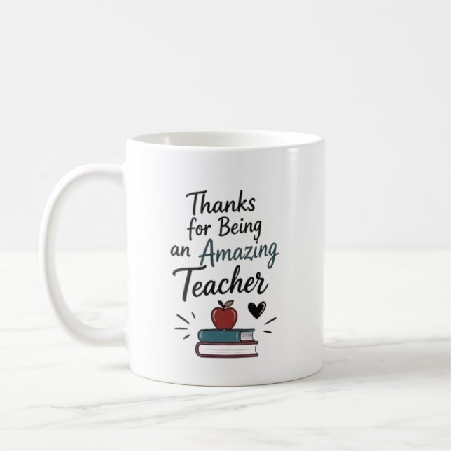 Taza De Café Maestro Increíble Gracias Personalizado (Izquierda)