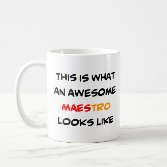 Taza De Café maestro maestro español, impresionante (Izquierda)