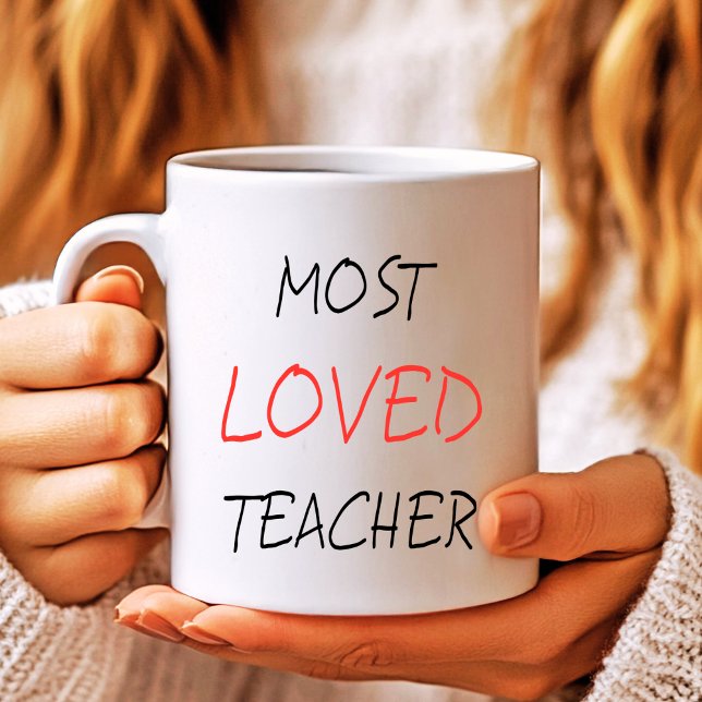 Taza De Café Maestro Más Querido San Valentín Corazón (Teacher Appreciation Mug for Valentines Day)