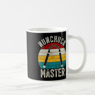 Taza De Café Maestro retro Nunchuck Karate Taekwondo Arma Nunc