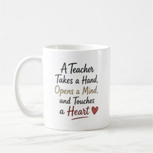 Taza De Café Maestro Toma una Mano Abre una Mente Personalizado