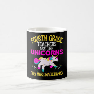 Taza De Café Maestros de cuarto grado de Unicornio son mágicos,