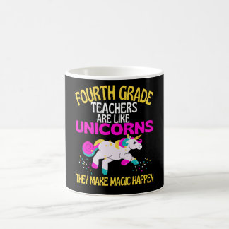 Taza De Café Maestros de cuarto grado de Unicornio son mágicos,