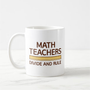 Taza De Café Maestros De Matemáticas Dividen Y Gobernan