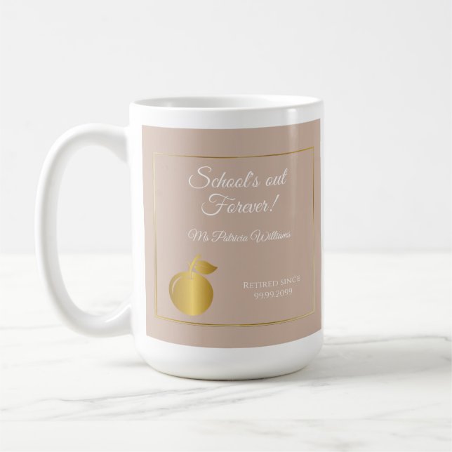 Taza De Café Maestros elegantes Fiesta de Jubilación Pastel de  (Izquierda)