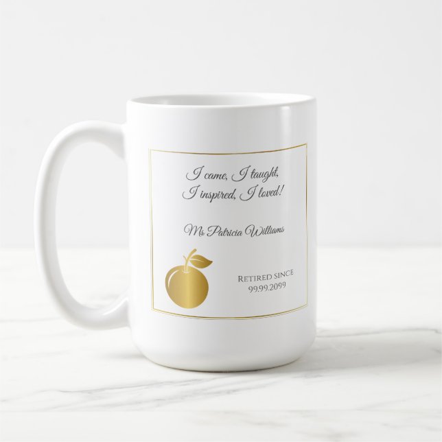 Taza De Café Maestros elegantes Fiesta de Jubilación Pastel de  (Izquierda)