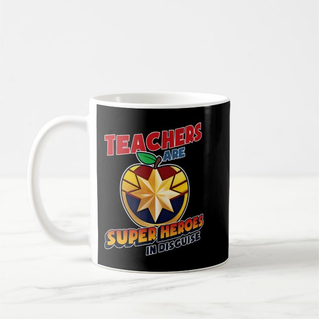 Taza De Café Maestros Maravillosos Son Superhéroes En Capta Dis (Izquierda)