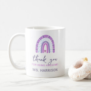 Taza De Café Maestros Personalizados Arcoíris Gracias