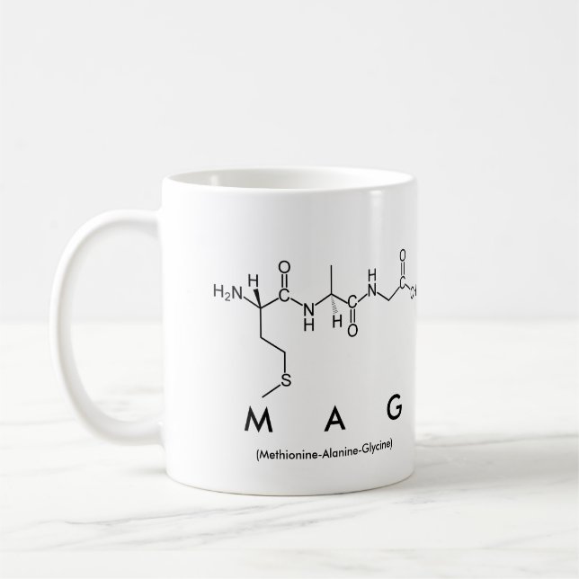 Taza De Café Mag peptide nombre mug (Izquierda)