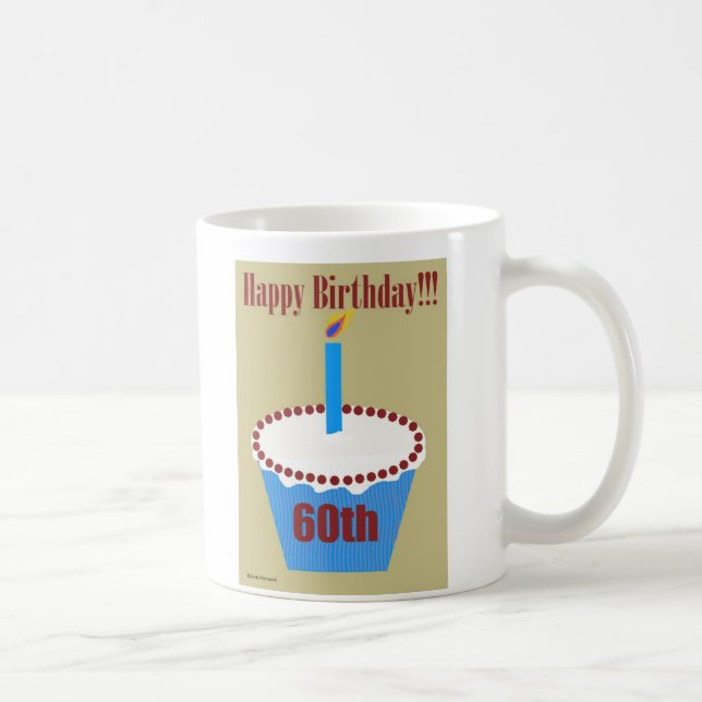 Taza De Café Magdalena 60.a del cumpleaños (Derecha)