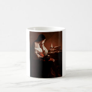 Taza De Café Magdalena con la llama del tabaco, La Tour