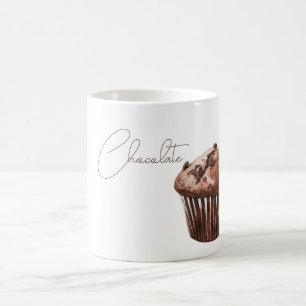 Taza De Café Magdalena de chocolate con pepitas