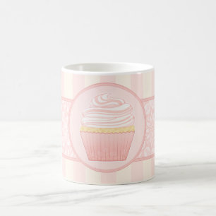 Taza De Café Magdalena elegante rosada dulce