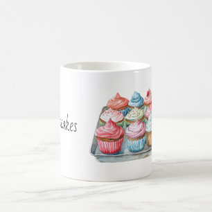 Taza De Café Magdalenas De Chocolate Azules Rosadas Con Menta