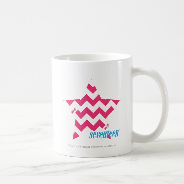 Taza De Café Magenta 2 del zigzag (Derecha)