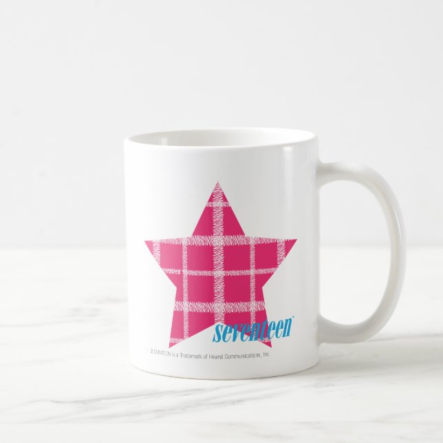 Taza De Café Magenta 3 de la tela escocesa (Derecha)