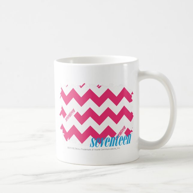 Taza De Café Magenta 4 del zigzag (Derecha)