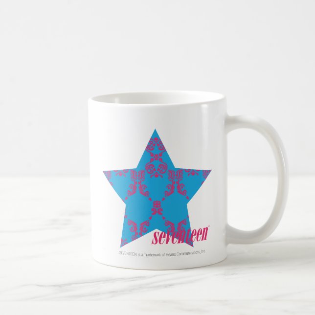 Taza De Café Magenta-Aguamarina 2 del damasco (Derecha)